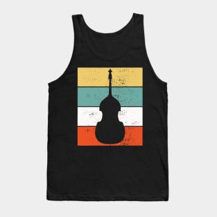 Double Acoustic Bass Player Retro Vintage Music Teacher Gift Tank Top